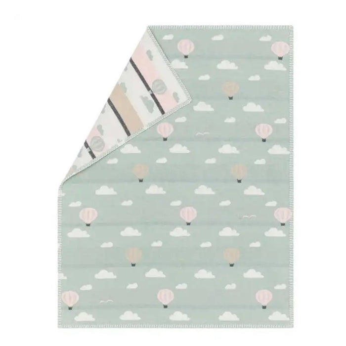 Lena Organic Baby Flannel Blanket - Hotair Balloons