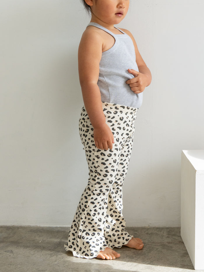 Leopard flare pants