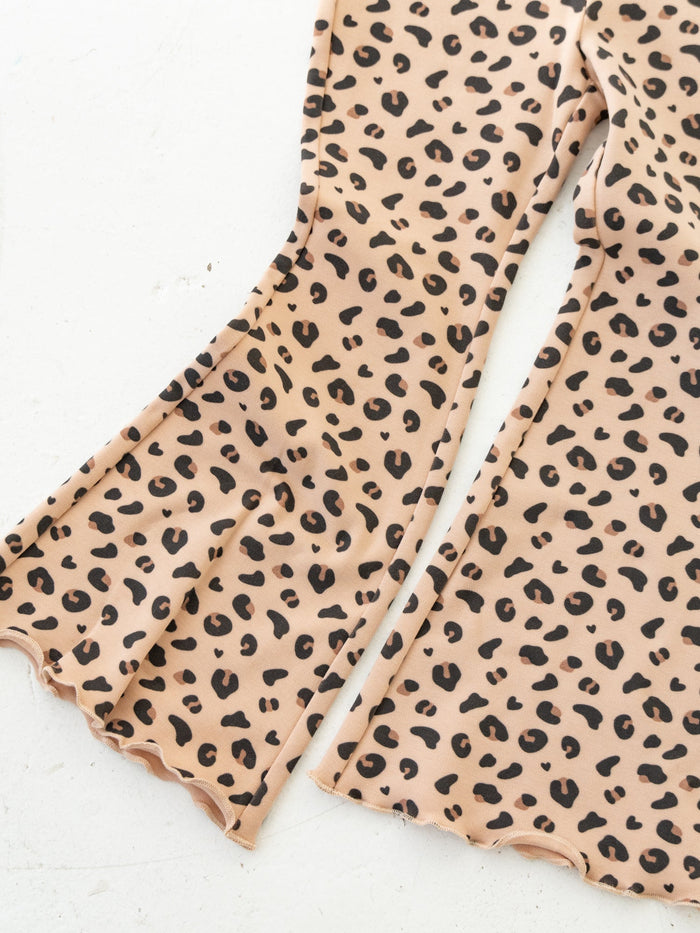 Leopard flare pants