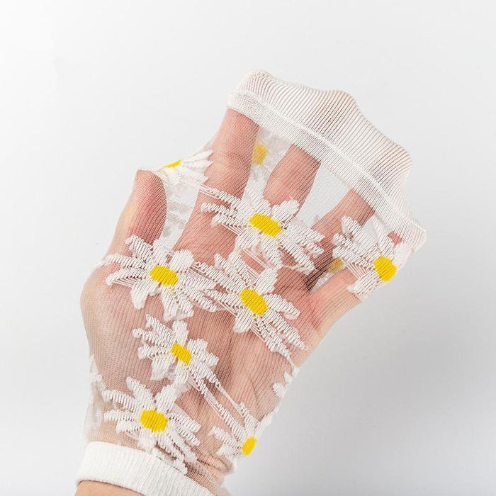 Lilyrhyme™ Translucent Daisy Socks, 5 pairs