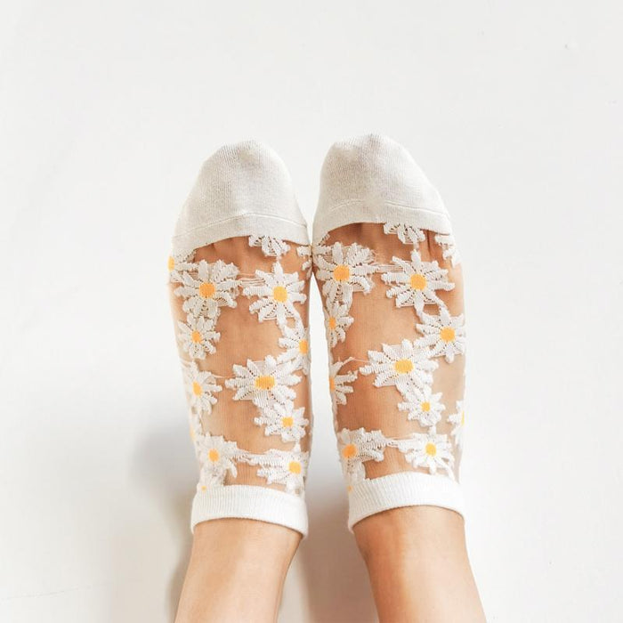 Lilyrhyme™ Translucent Daisy Socks, 5 pairs
