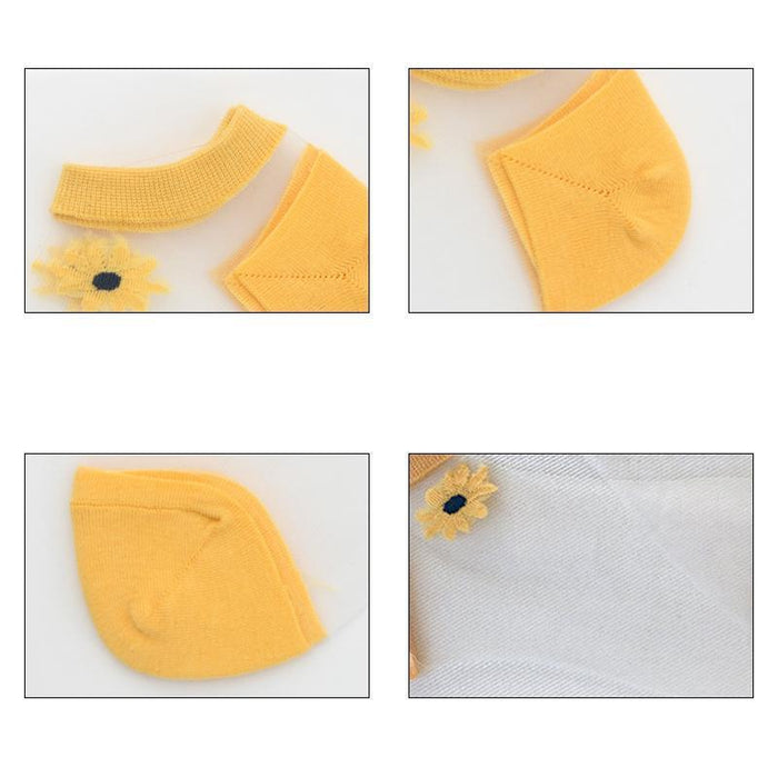 Lilyrhyme™ Translucent Daisy Socks, 5 pairs