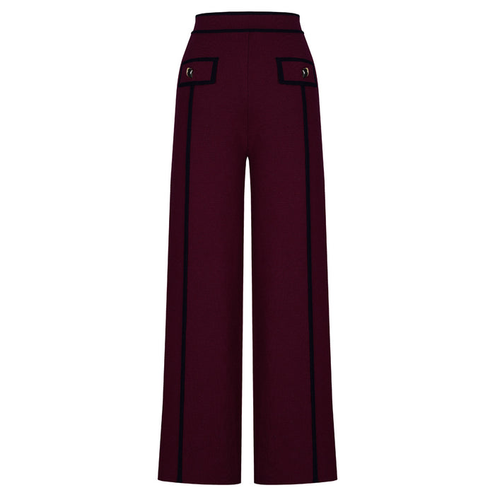 long sleeve tailored suit with contrast piping - DORRAZLI