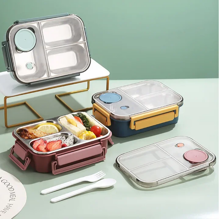 Lunch Box | Insulated Food Container with Stainless Steel Compartments