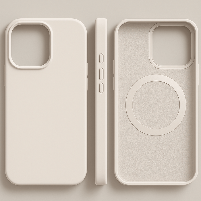 Magnetic iPhone Case | Soft-Touch Silicone Protection | Wireless Charging Compatible