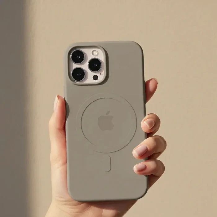 Magnetic iPhone Case | Soft-Touch Silicone Protection | Wireless Charging Compatible
