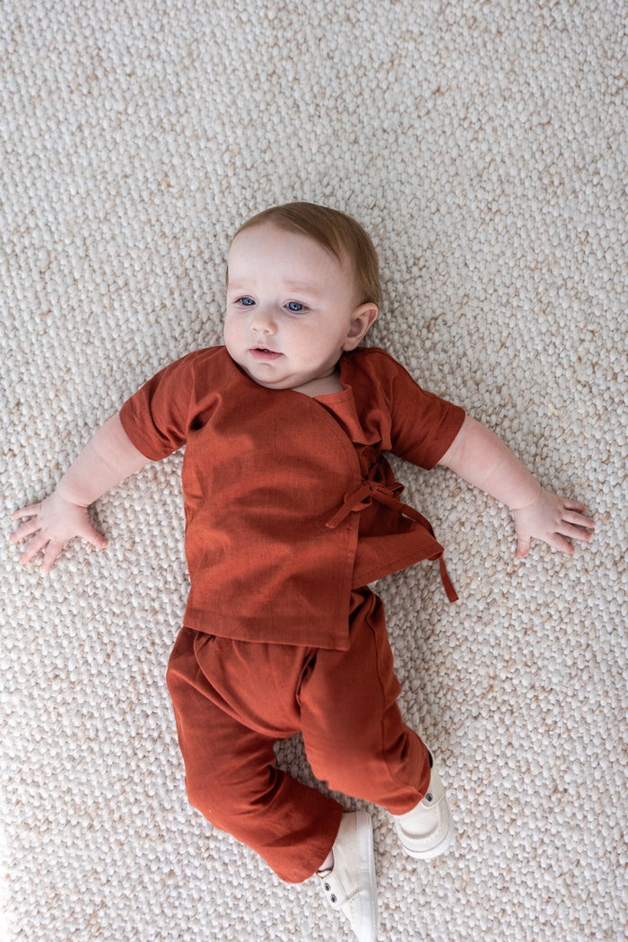 Maroon Top & Pant Set top & pant set Yo Baby India