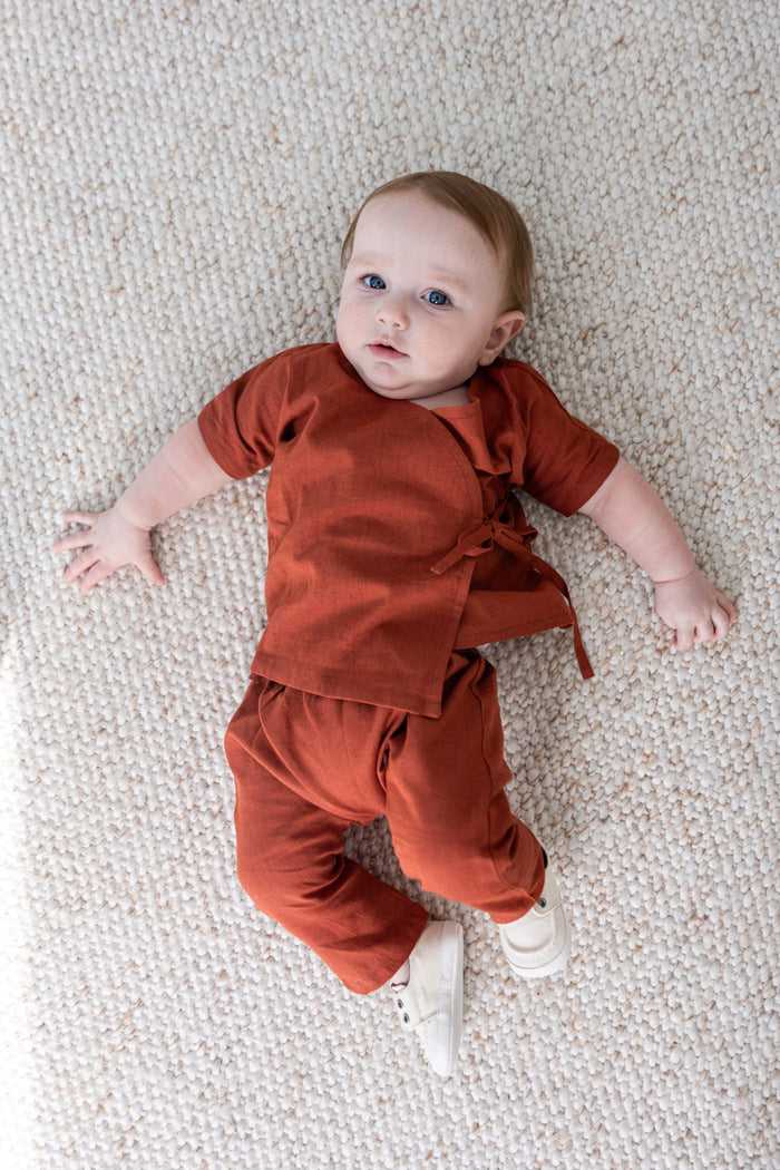 Maroon Top & Pant Set top & pant set Yo Baby India