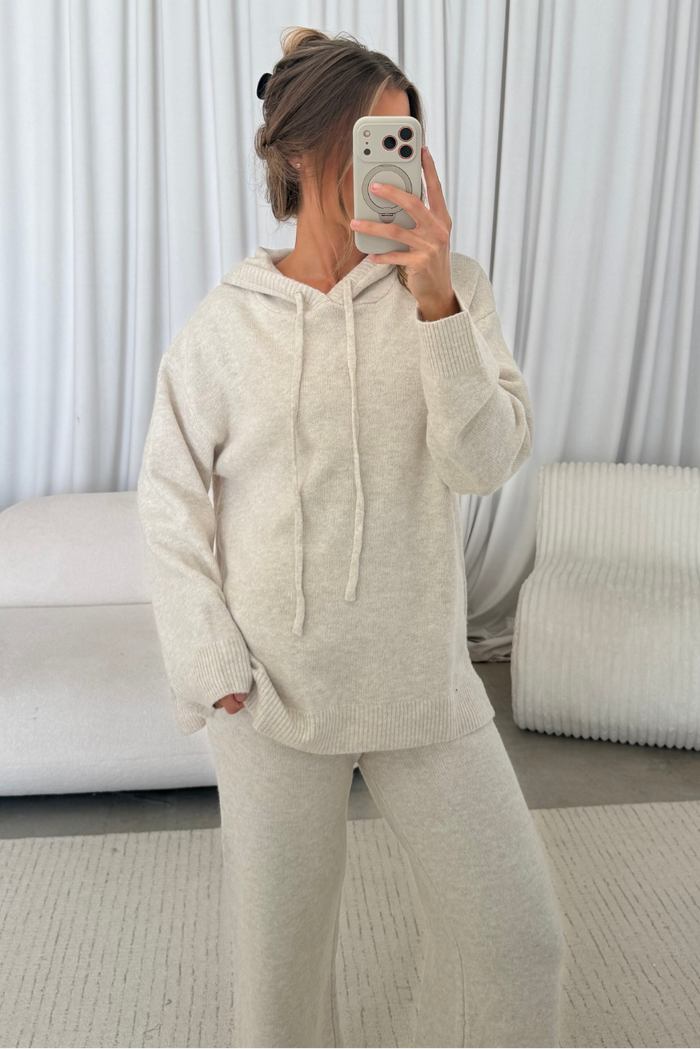 Mattie Knit Sweater Set in Oatmeal
