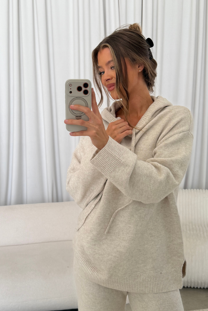 Mattie Knit Sweater Set in Oatmeal