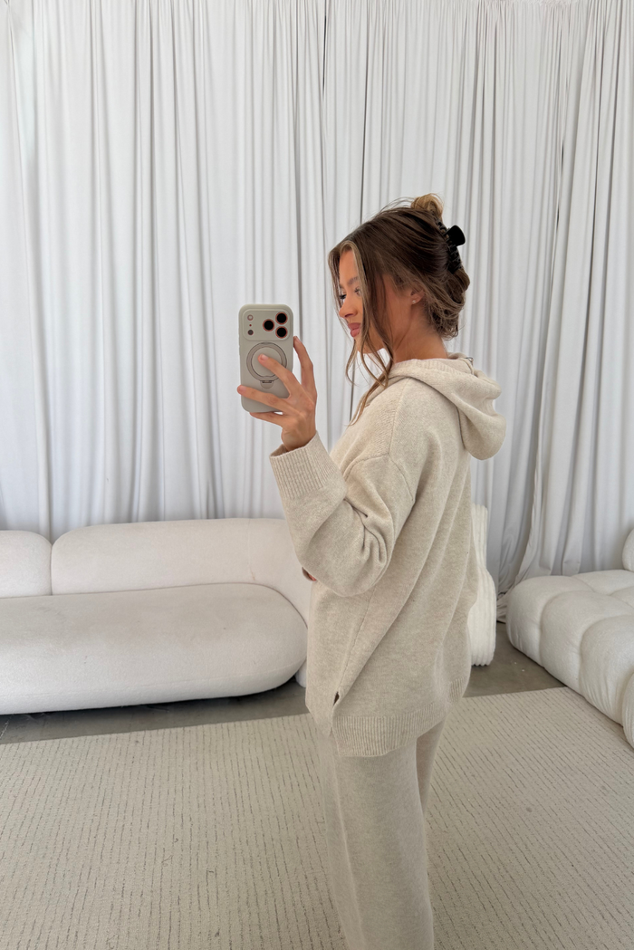 Mattie Knit Sweater Set in Oatmeal