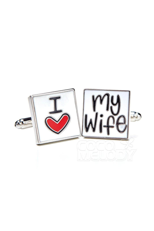 Men's 2-Piece Copper Cufflinks CL0120 - COCOMELODY