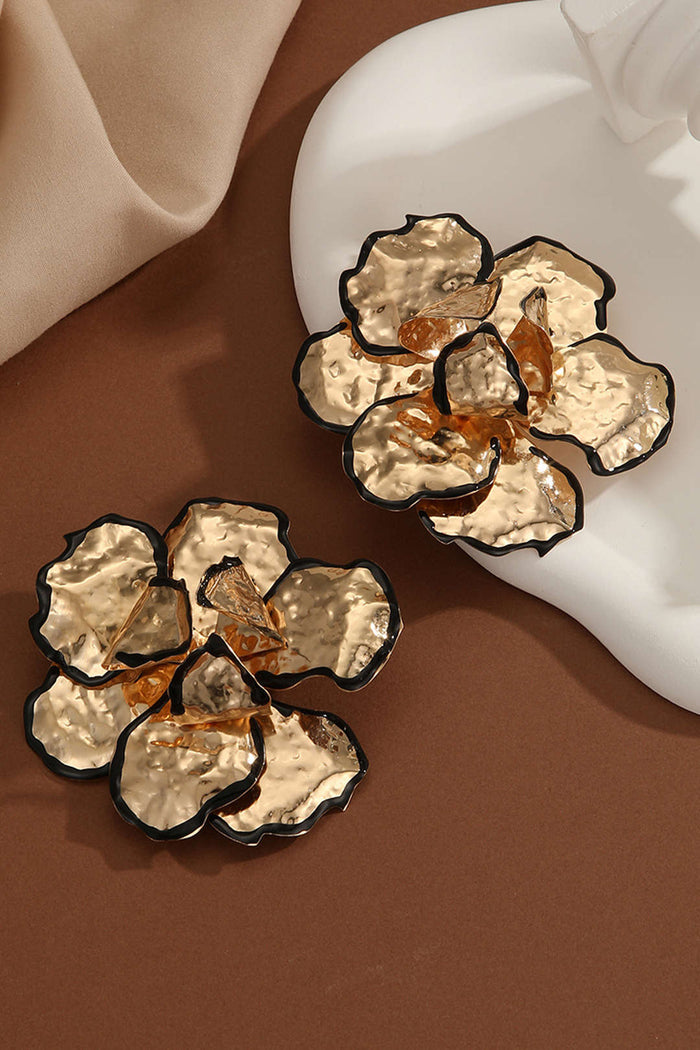 Metal Flower Shape Earrings