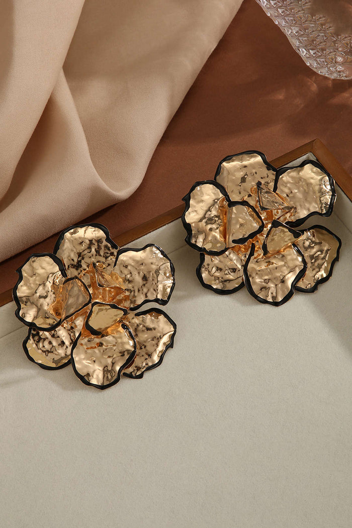 Metal Flower Shape Earrings