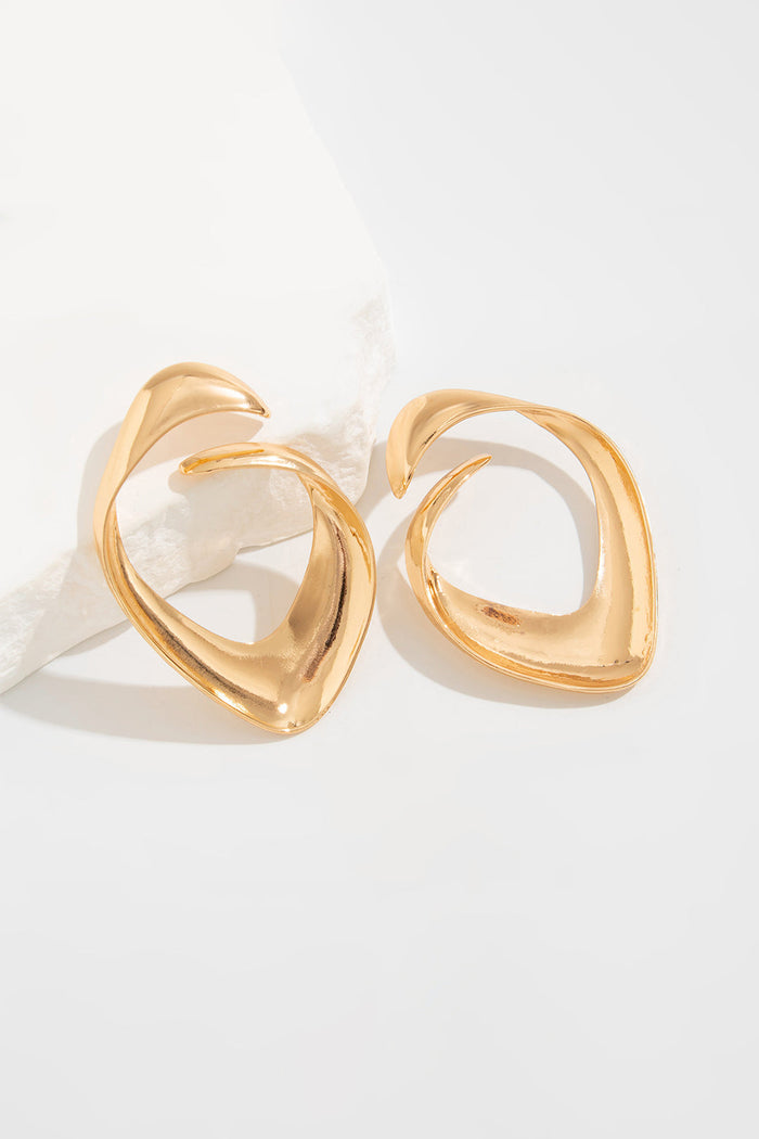 Metal Geometric Twisted Earrings