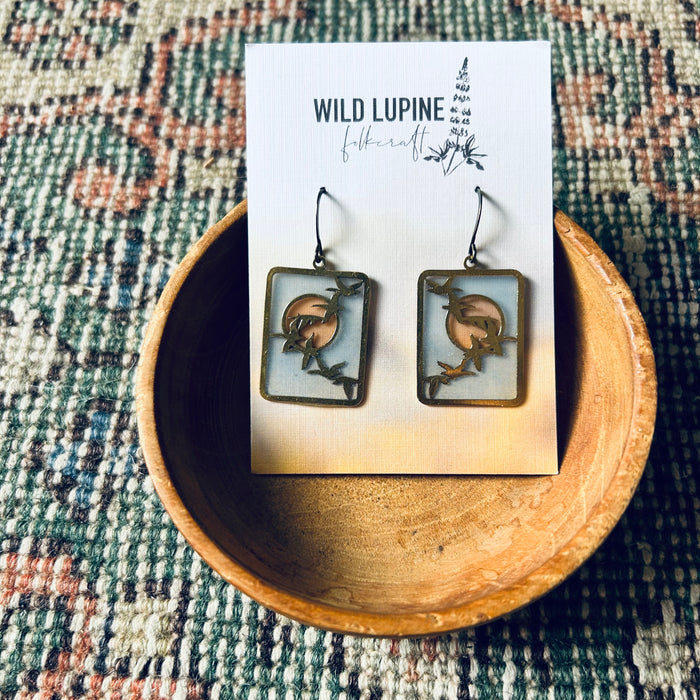 Migration // Stained Glass Resin Earrings