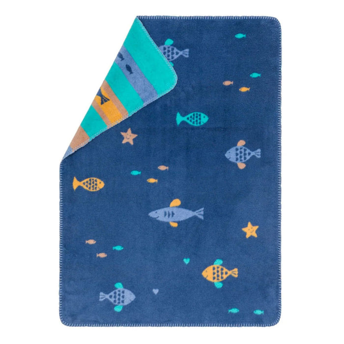 Mila Baby Velour Blanket - School of Fish