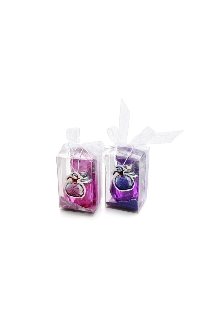 Mini Crystal Perfume Bottle with Stopper Bridal Party Favors CGF0105 (Set of 6 pcs) - COCOMELODY