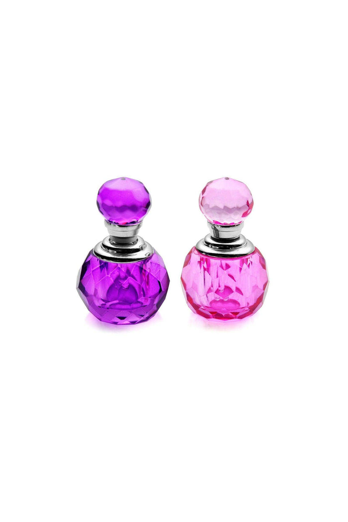 Mini Crystal Perfume Bottle with Stopper Bridal Party Favors CGF0105 (Set of 6 pcs) - COCOMELODY
