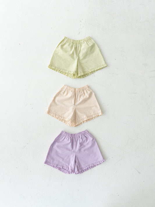 Mini-ruffle shorts