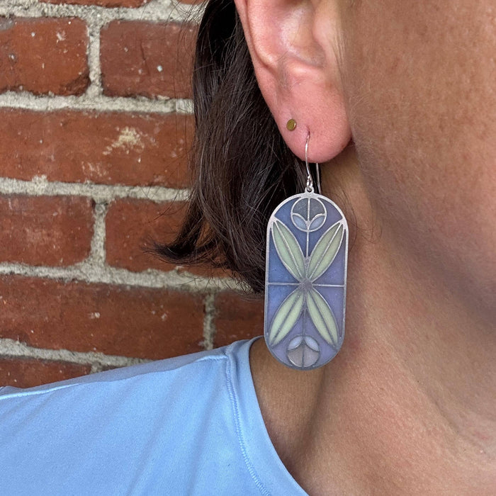 Mirror // Stained Glass Resin Earrings