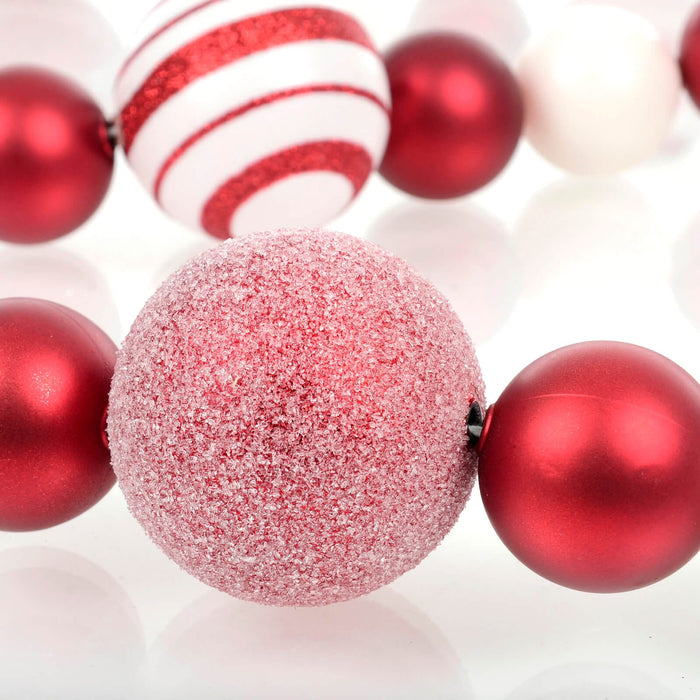Frosted red Christmas bauble