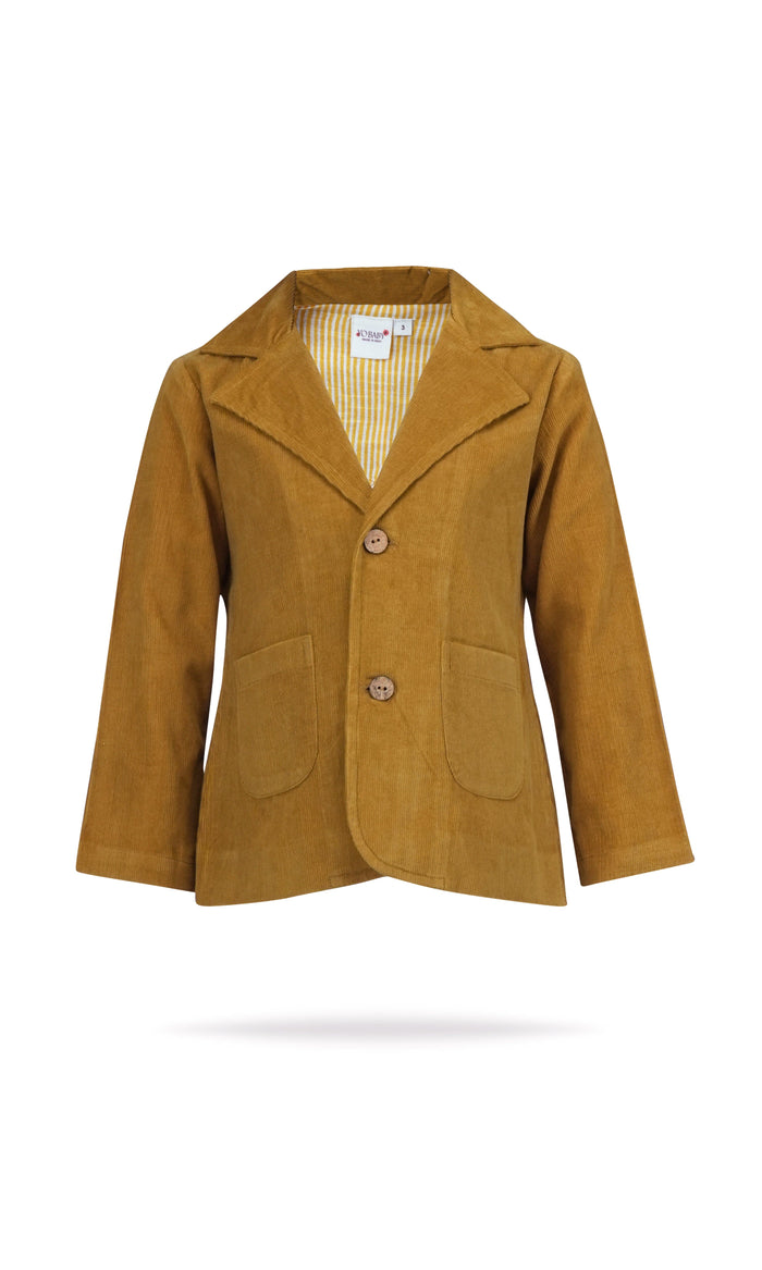 Corduroy Blazer : MUSTARD: Toddler : Tween Blazer Yo Baby India