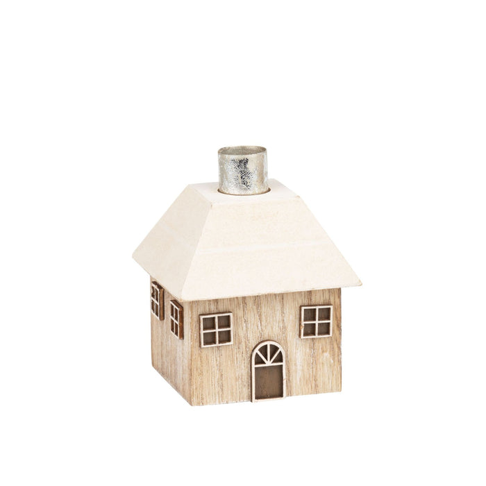 Nordic Wood House Candle Holder
