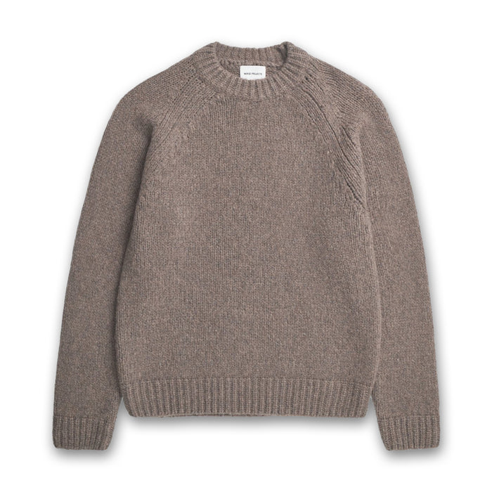 Norse Projects - Birger Wool Raglan Jumper in Walnut - Nigel Clare