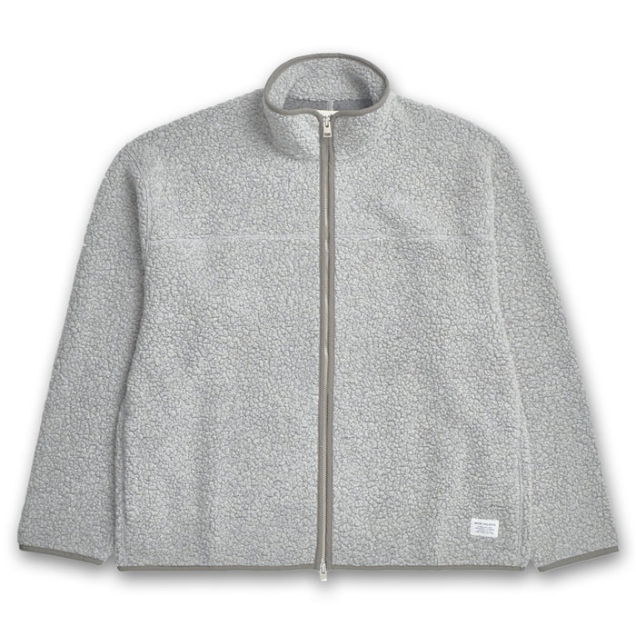 Norse Projects - Bjorn Sherpa Wool Fleece Jacket in Grey Melange - Nigel Clare