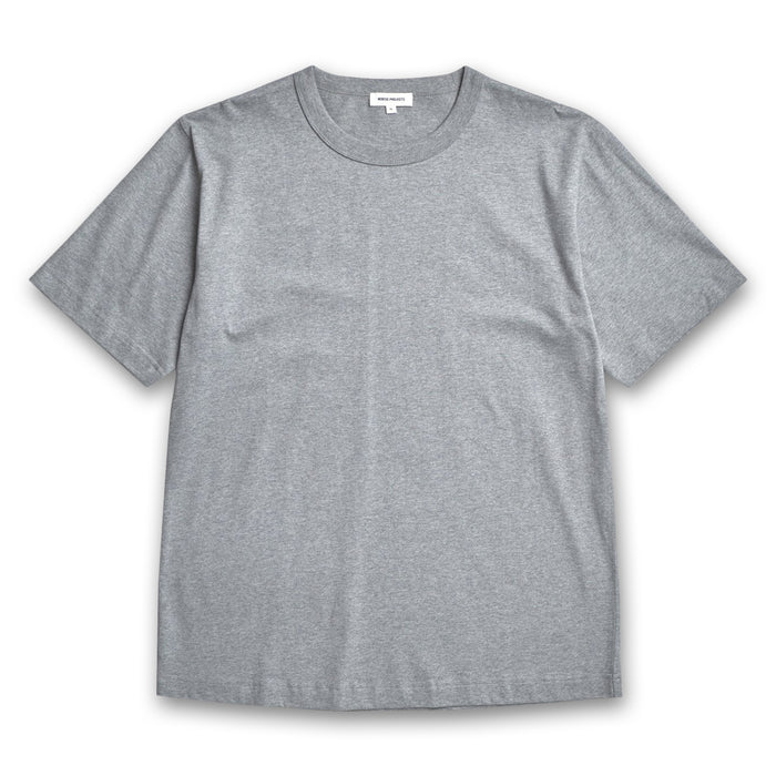 Norse Projects - Holger Optic Print T-Shirt in Grey Melange - Nigel Clare