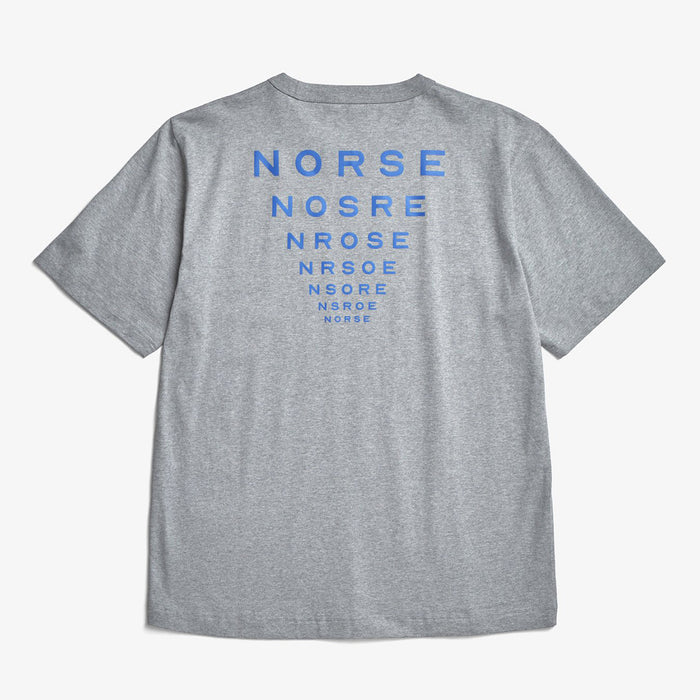 Norse Projects - Holger Optic Print T-Shirt in Grey Melange - Nigel Clare
