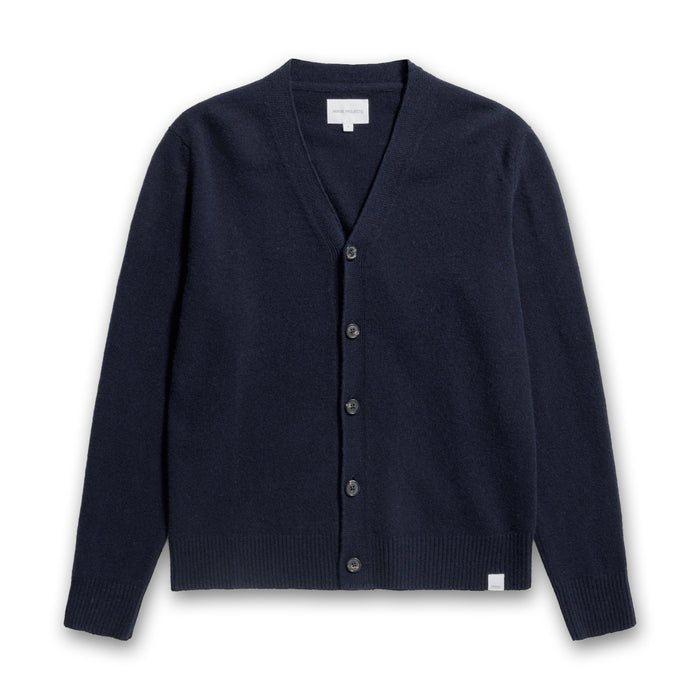 Norse Projects - Merino Lambswool Cardigan in Dark Navy - Nigel Clare