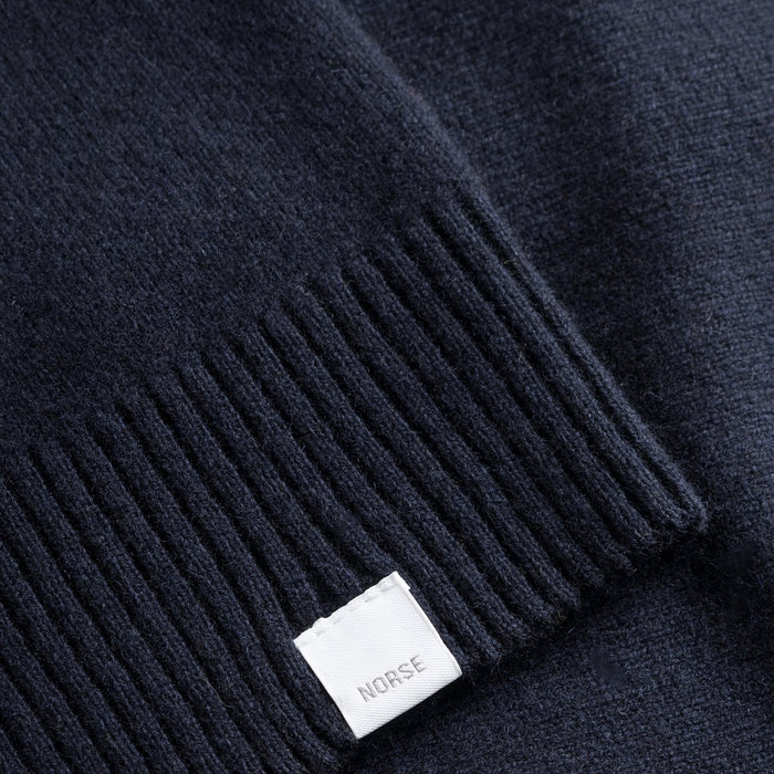 Norse Projects - Merino Lambswool Cardigan in Dark Navy - Nigel Clare