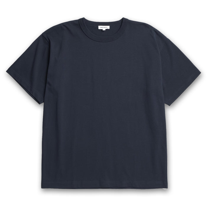 Norse Projects - Organic Arch Print T-Shirt in Dark Navy - Nigel Clare
