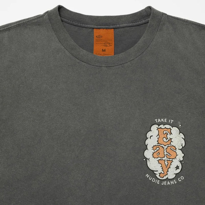 Nudie - Roy Easy Cloud T-Shirt in Anthracite - Nigel Clare