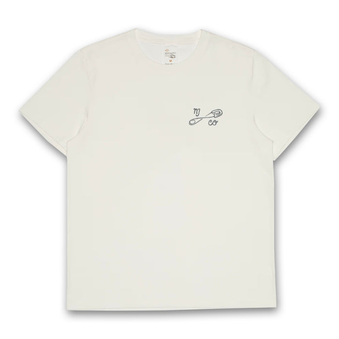 Nudie - Roy NJCO Pin T-Shirt in Chalk White - Nigel Clare