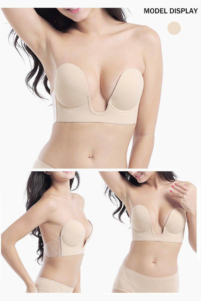 Nylon Invisible Self Adhesive Strapless Push-Up Bra CN0020 - COCOMELODY