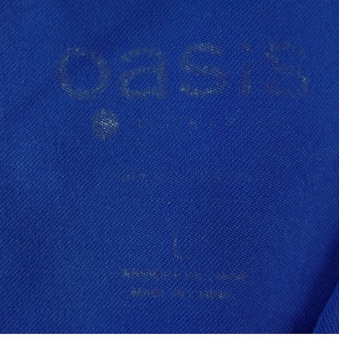 Oasis Womens Royal Blue V Neck Scrub Top Short Sleeve Pockets Size Large1