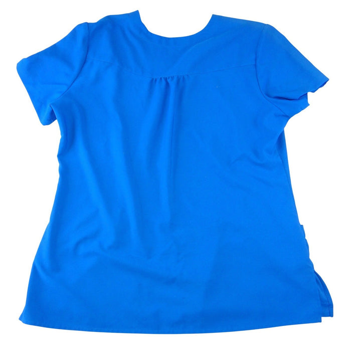 Oasis Womens Royal Blue V Neck Scrub Top Short Sleeve Pockets Size Large3