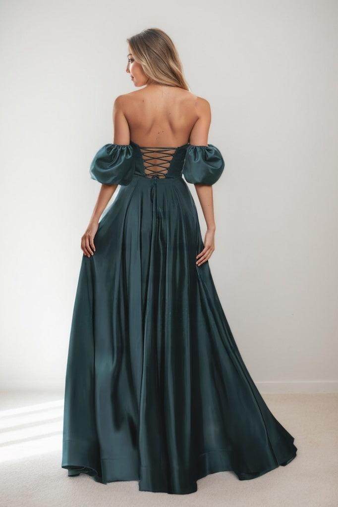 Off-Shoulder A-Line Floor-Length Prom Dresses CS0800 - COCOMELODY