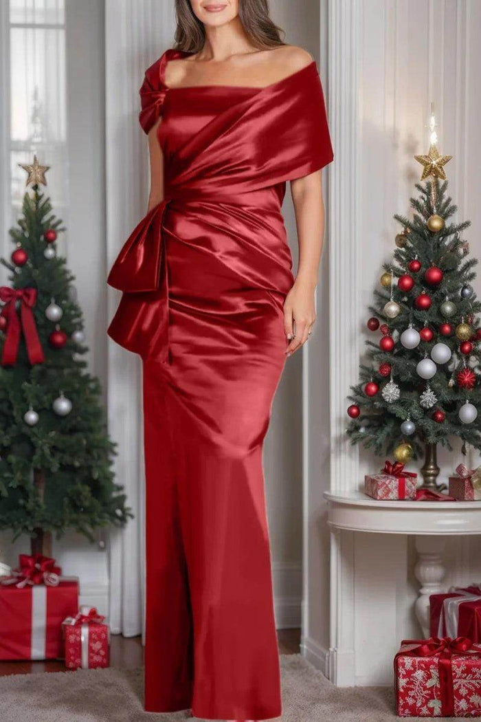 Off The Shoulder Floor Length Mother Of The Bride Dresses CM0336 - COCOMELODY