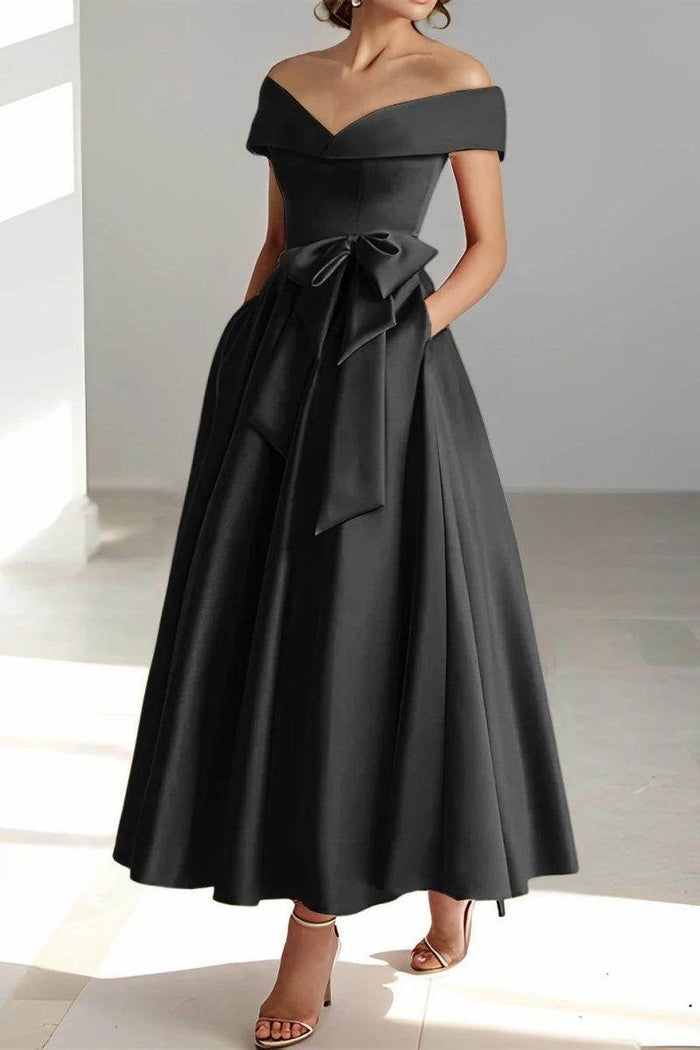 Off The Shoulder Sleeveless Ankle Length Mother Dresses CM0332 - COCOMELODY