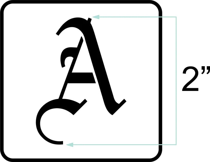 Old World Font Set - Stencil by JRV