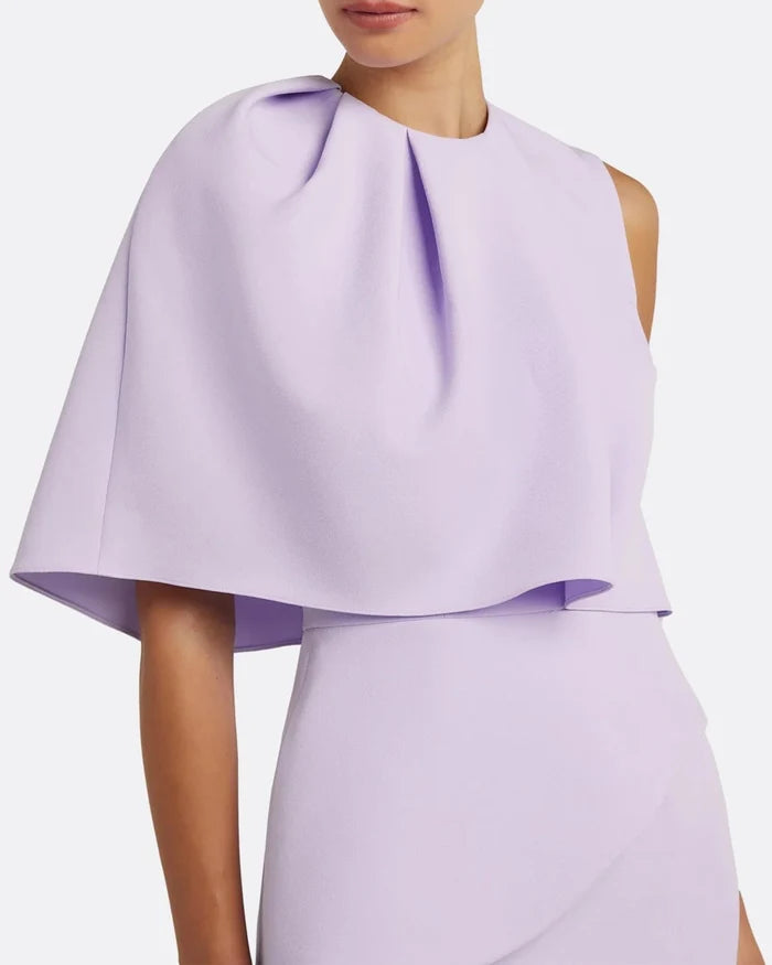 One shoulder column dress with attractive details - Olivia