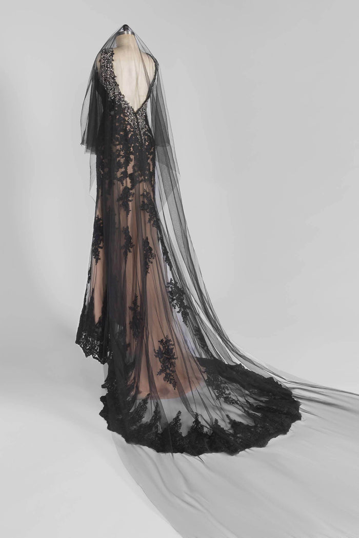 One-tier Cut Edge Tulle Chapel Veils with CV0279 - COCOMELODY