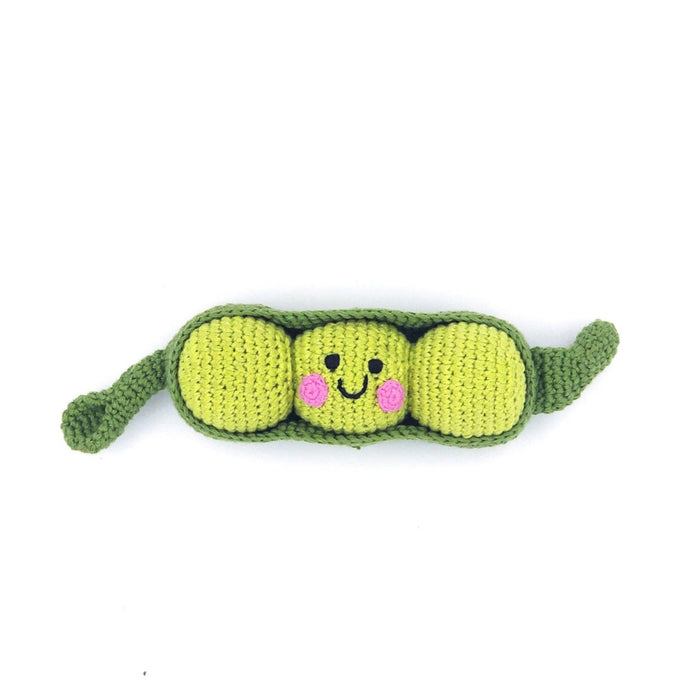 Organic Cotton Green Peapod Rattle