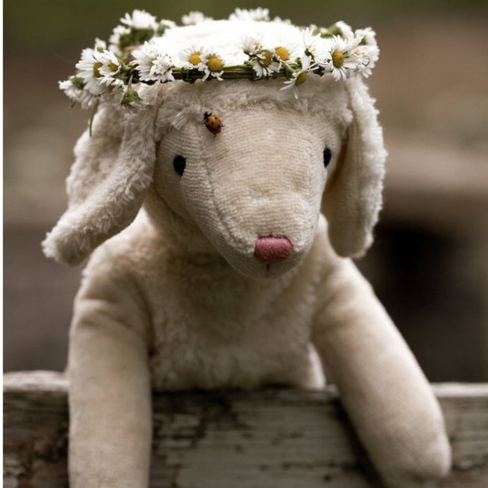 Organic Floppy Animals, Small Sheep White