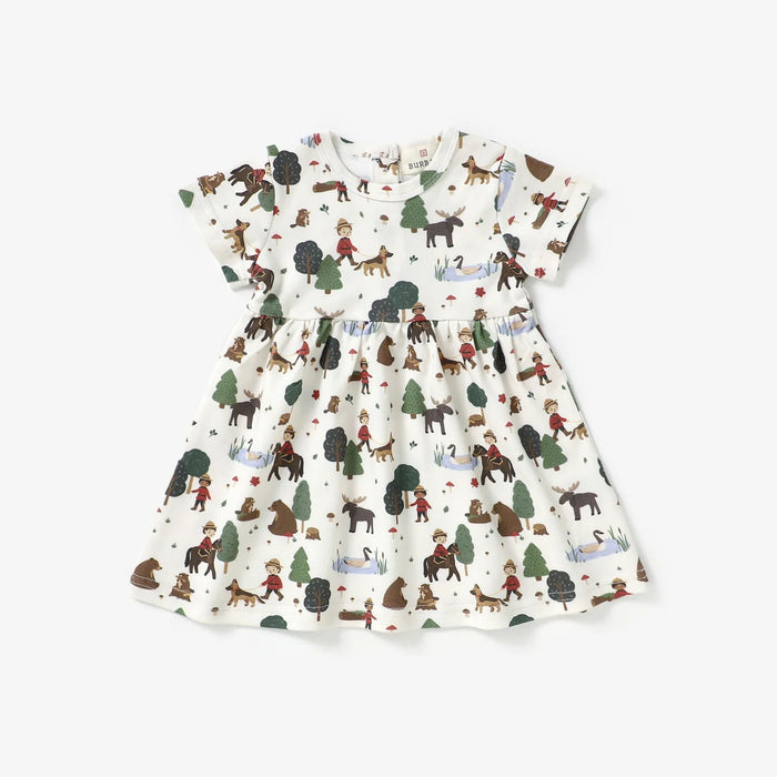 Organic Short Sleeve Dress, Mountie Trail