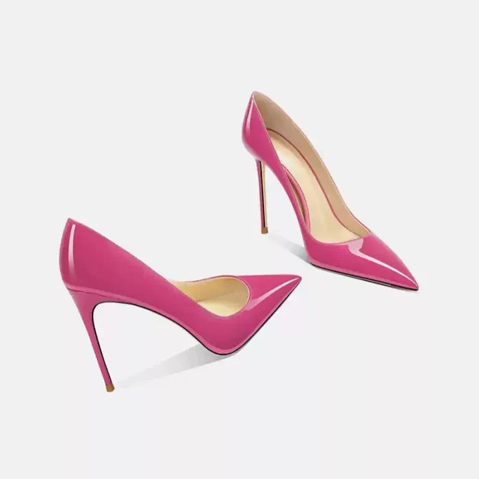 Pink Patent Leather Stiletto Pumps – FUCHSIA
